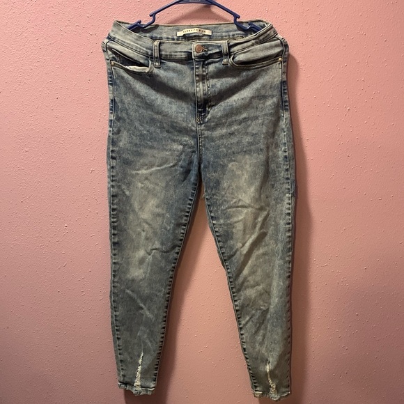 Celebrity Pink Denim - high waisted white washed distressed jeans